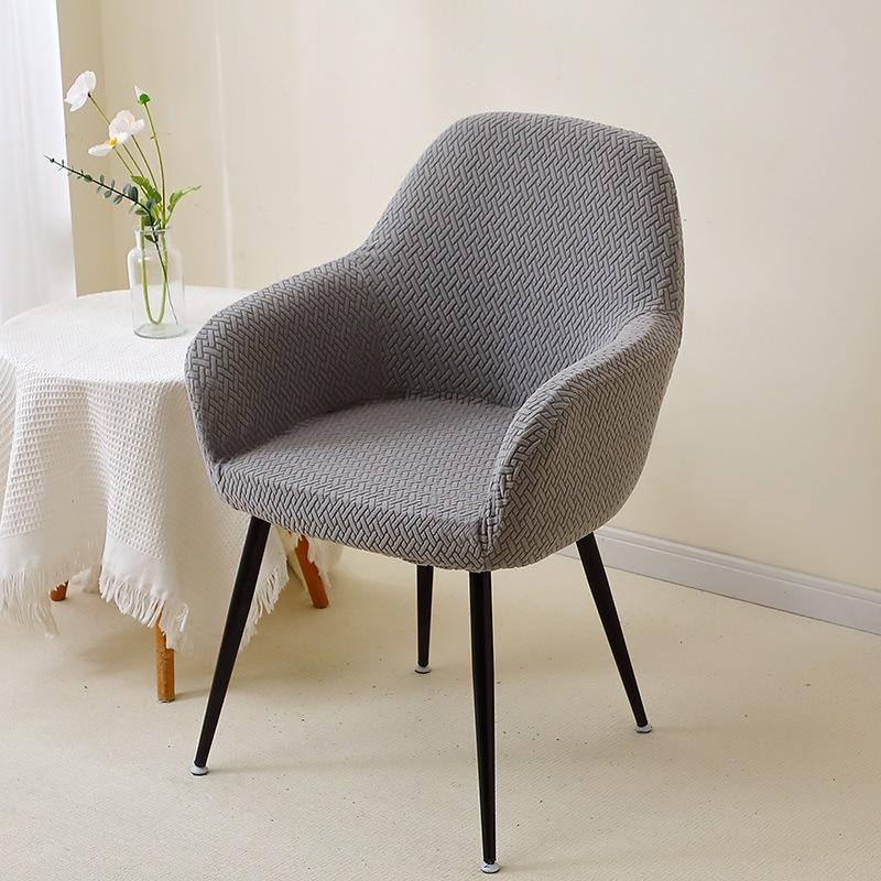 Твил Новый Изогнутый Чехол для Стула Высокий Подлокотник Эластичный Утолщенный Жаккардовый Чехол для Стула Нестандартной Формы Чехол для Обеденного Стула Отеля Премиум high armrest chair cover светло-серый 1600₽