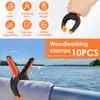 10Pcs 6 Inch Heavy Duty Spring Clamps TPR Nylon High Clamping Force Woodworking Clamps Backdrop Clips for Boat Chairs Fishing