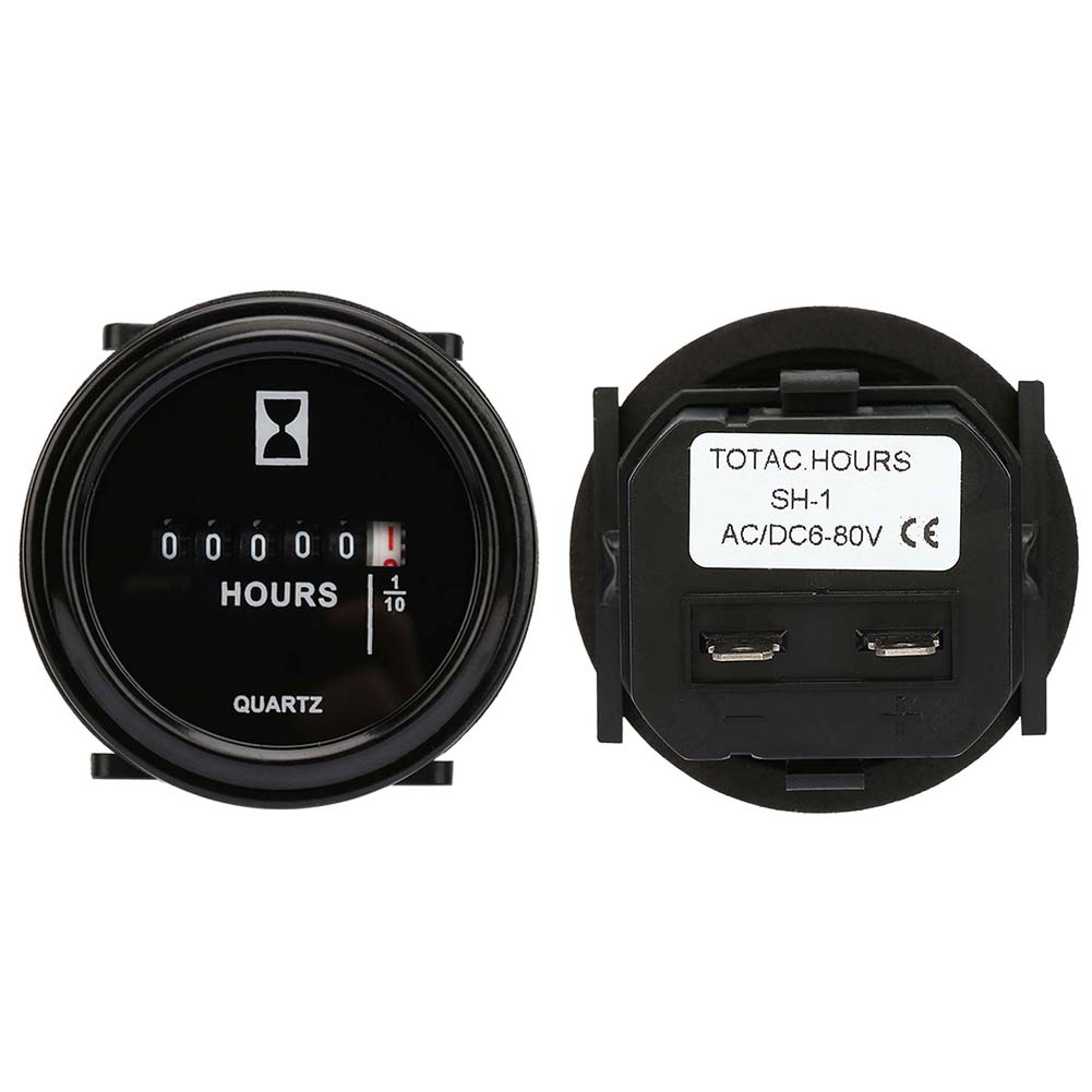 6 80V AC DC 99999.9 Hours Quartz Hour Meter for Engine Generator Time Counting