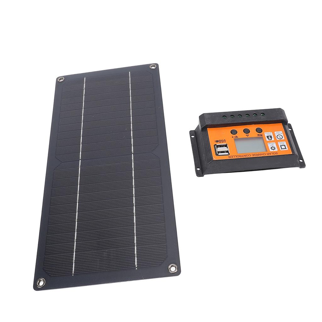 10W Solarakku-Ladegerät mit 10A Controller Monokristallin Wasserdicht 12V Solarmodul-Kit für