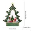 Christmas Music Box Decoration Iron Sculpture Glowing Snow Globe with Light And for