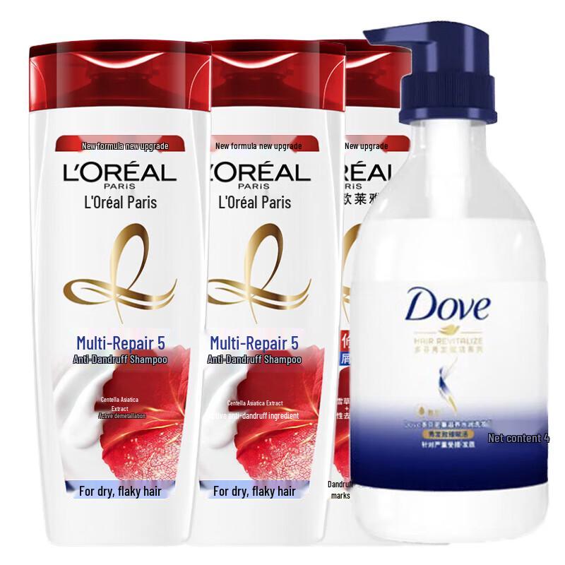 Dove Nourishing Body Wash & L Oreal Anti-Dandruff Shampoo Set