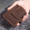 Money Clip Leather Wallet for Men Slim Front Pocket RFID Blocking