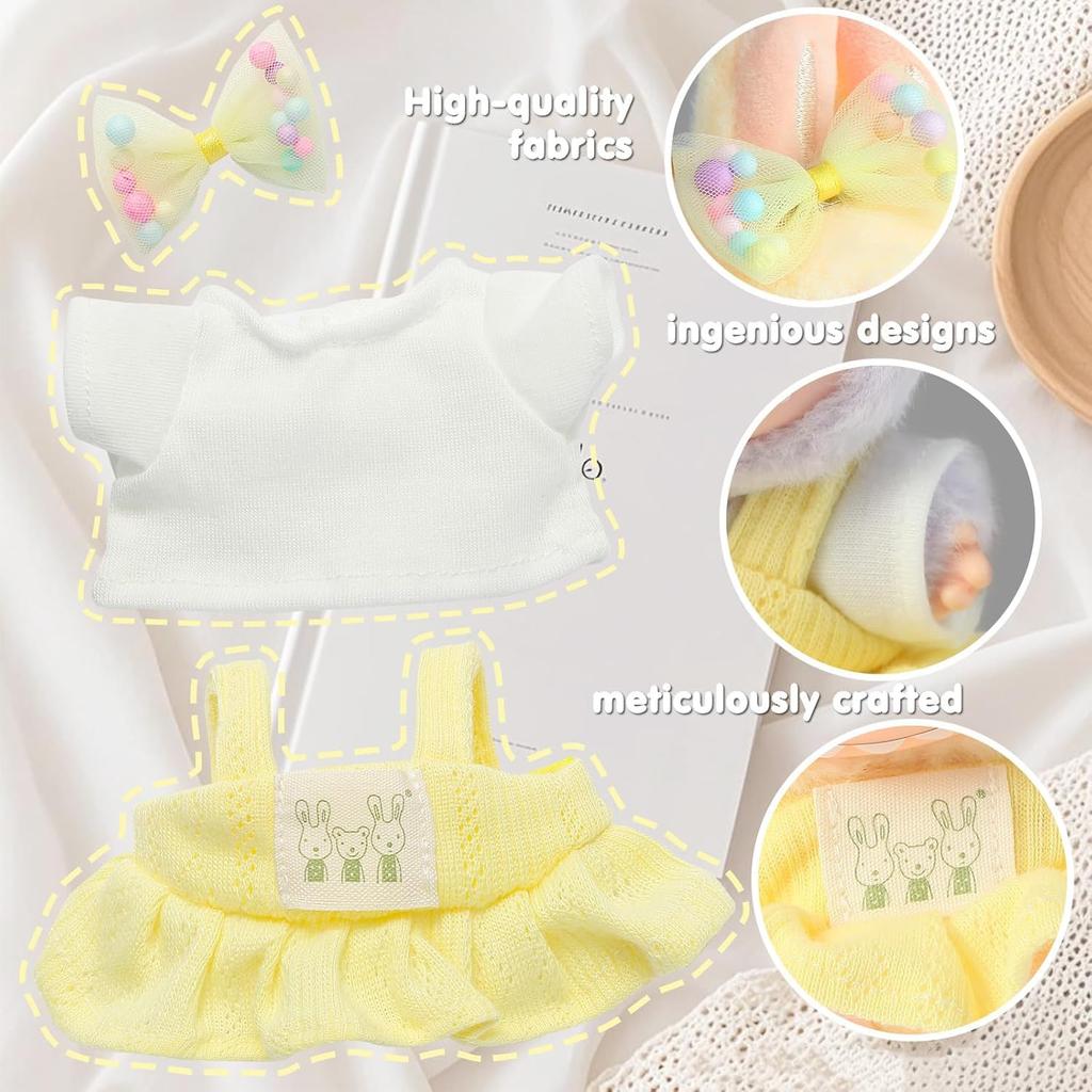 Ruokey Plush Clothes, Outfit Only, 15cm17cm Plush Doll Clothes, Cute Costume Dress-Up DIY Accessories, Doll Suit, Jumpsuit, Photo Path, Doll