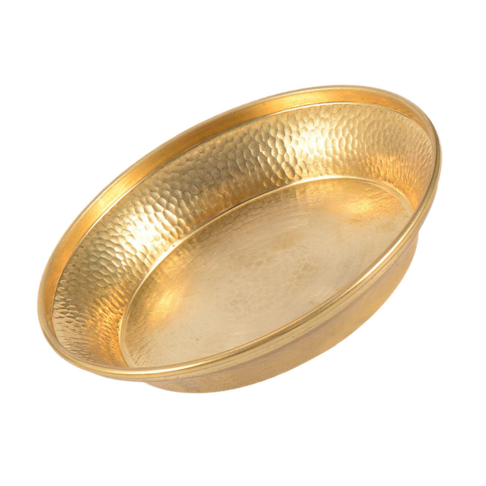 Exquisite Handcrafted Copper Tray for Buddhist Temples and Home Use Multi-Function Decorative Offering Plate Desktop Household