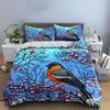 Winter Bird Decorative Set Soft Comfortable Duvet Cover Bedding Set Included 1*Duvet Cover & 2*Pillowcases, Gift