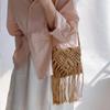 New Casual Handmade Crochet Braid Fringed Bag Women Tassel Knitted Handbag Female Beach Bohemian Shoulder Messenger Bag