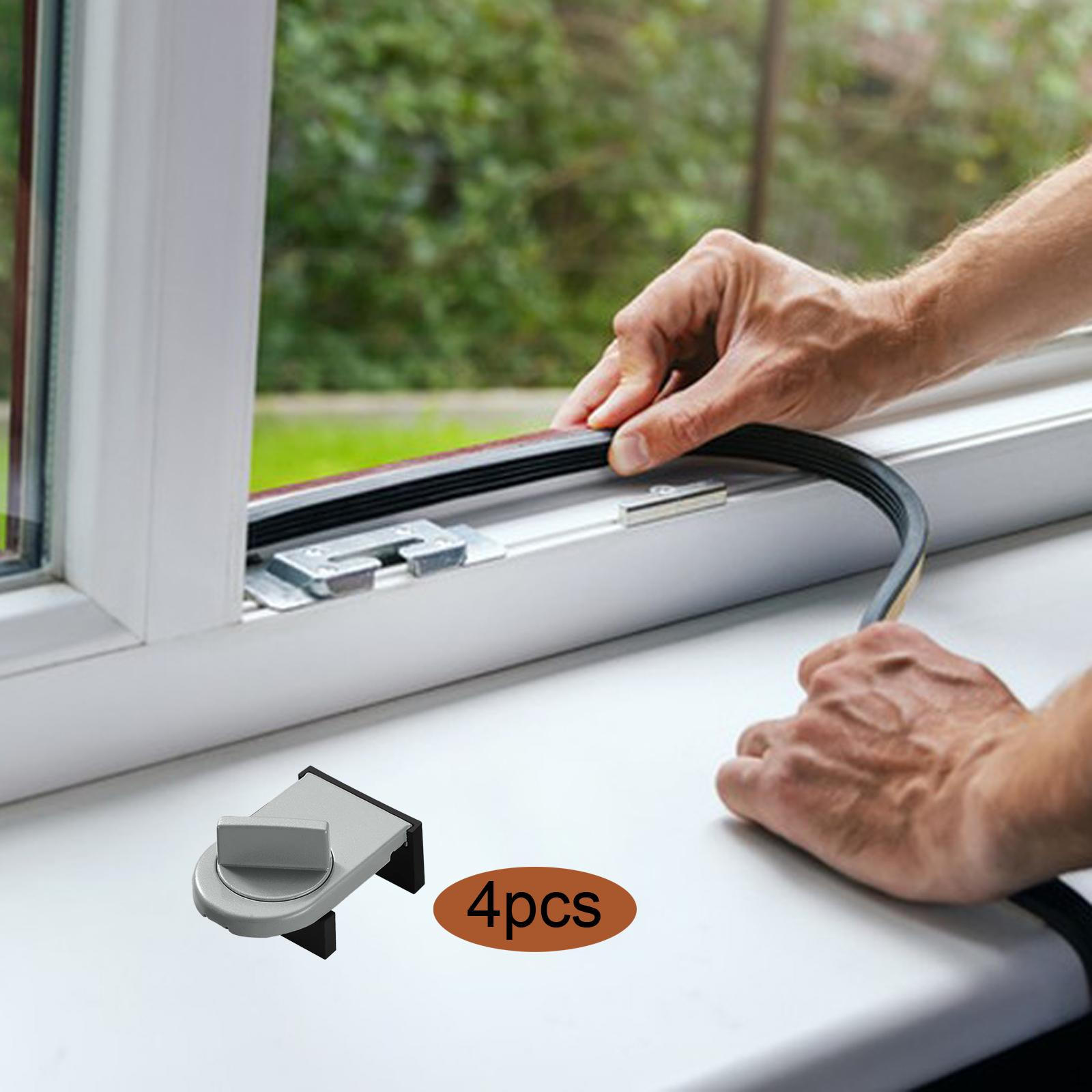 

4 шт. раздвижной оконный замок пряжка дверной замок, безопасность для дома, патио, Argent