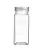 Square 120ml Spice Jar Set: Glass Bottles with Acacia Wood Lids for Salt, Cumin, Chili. 24 Pack.
