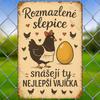 Vintage Metal Chicken Egg Sign, Iron Kitchen Wall Decor