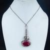 Ruby Jewelry, 999 Copper Wire Wrapped Pendant Handmade Gemstone Jewelry, Gifts For Wife Brand New Pendant