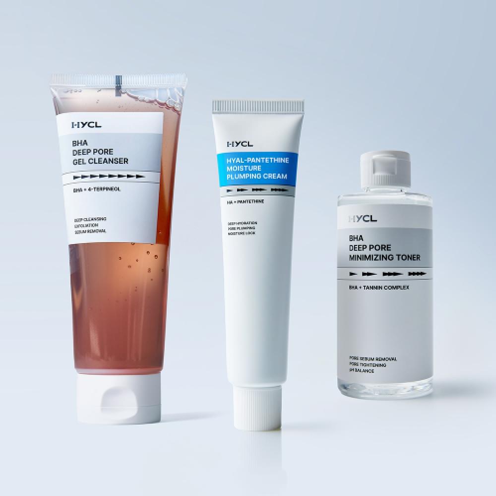 Hycl [set Of 3] Baja Gel Cleanser 150ml + Baja Toner 200ml + Plumping Cream 70ml NONE