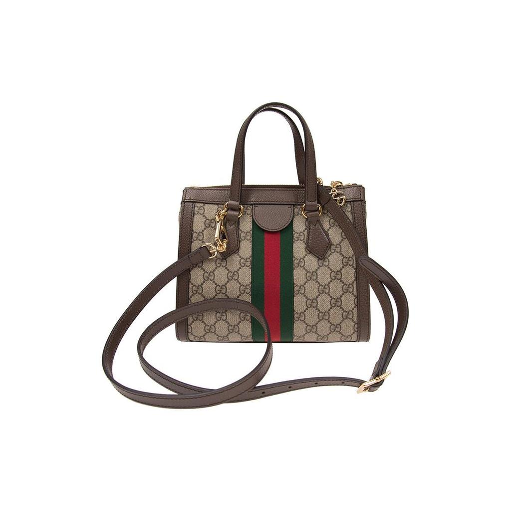 Gucci Ophidia Logo Stripe Web Torba Tote Unisex Torba Tote Hebanowy Brąz 547551-K05NB-8745