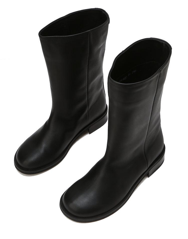 Athe Vanessabruno Black Double A Mid-Calf Boots (Real Leather) Aaso6E600Bk