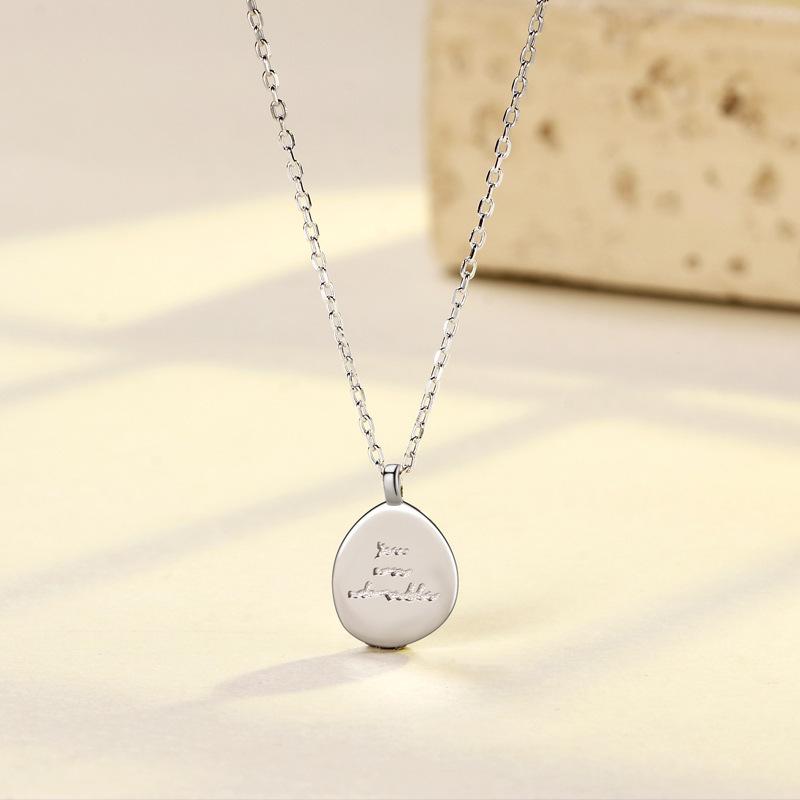 English alphabet double-sided necklace women's autumn light luxury niche design advanced sense collarbone chain ins wind