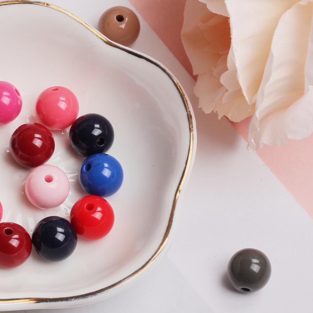 Loose Beads Solid color Acrylic 20Pcs 10mm Jewelry Making DIY For Pendant Wholesale Necklace Bracelet