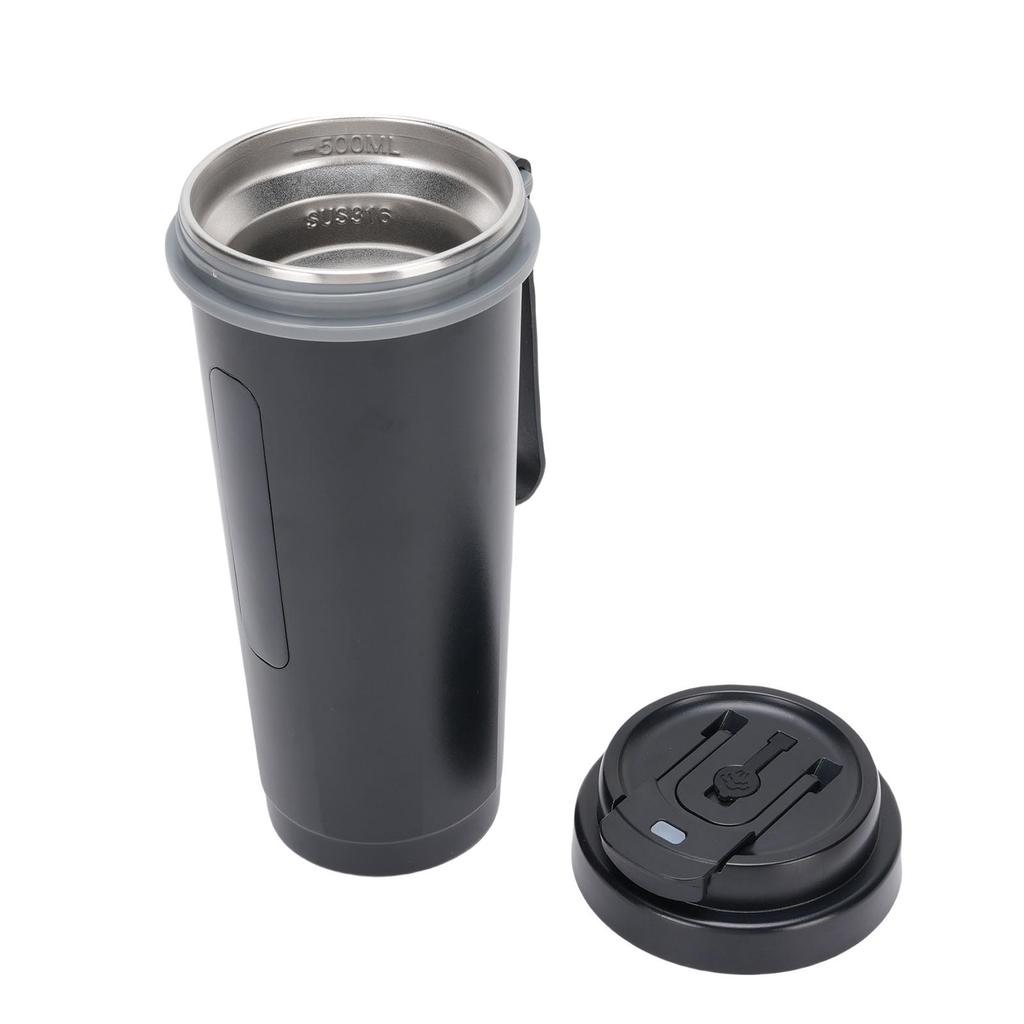 Car Electric Kettle 500ML Portable Water Boiler Heated Travel Heating Cup 316 Stainless Steel for Coffee Tea Car Truck
