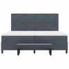 Box Spring Bed with Mattress Dark Grey 200 X 200 Cm Velvet