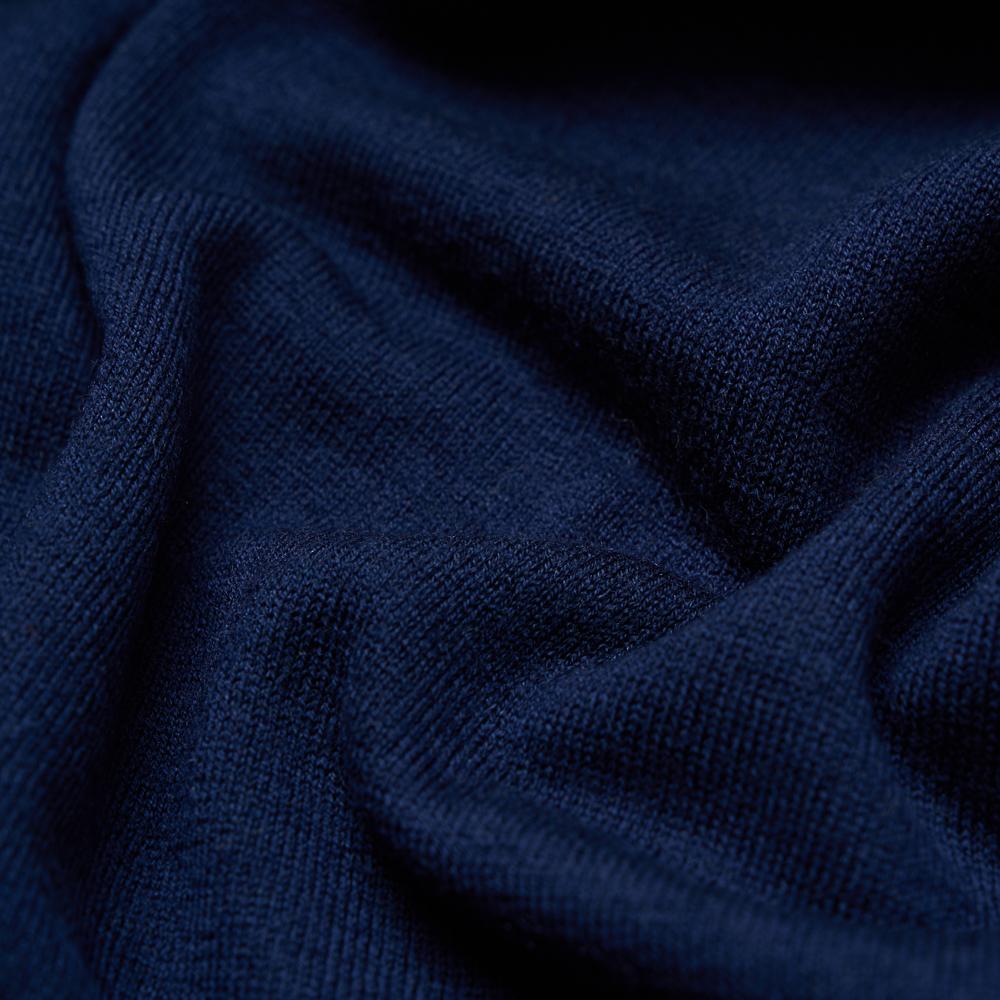 Berno 25Ss Cashtouch Long Sleeve Polo Knit Dark-Navy