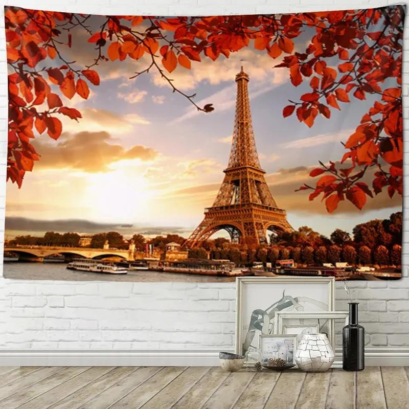 

Эйфелева башня Париж Гобелен Офис Гостиная Гобелен Украшение стены дома Гобелен 150x100cm