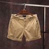Men's Casual Slim Fit Three-Quarter Beach Shorts - Trendy Summer Workwear Style, Slightly Elastic