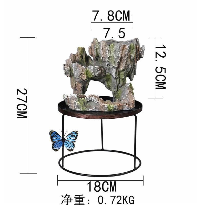 Wenzhu Succulent Basin Fortune Tree Bonsai Retro Rice Bamboo Indoor Good Raising Floating Island Suspended Iron Art Micro Landscape Basin