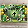 2D Flat, 2D Flat Printed Background Banner 1pc, Football Birthday Party Decoration Background Cloth, Multifunctional Pho
