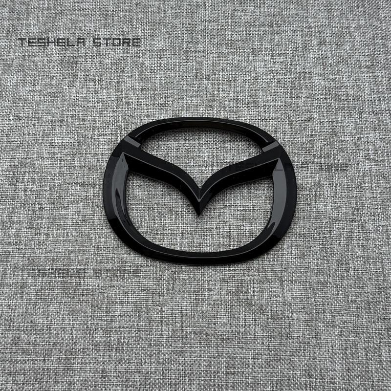 AAGE1 Gloss Black Logo ABS Chrome Black Car Front Hood Emblem Bonnet Badge Rear Trunk Badge For MAZDA CX-5 MAZDA3 AXELA MAZD6 MAZDA5 Gloss Black&15-16 Year CX-5