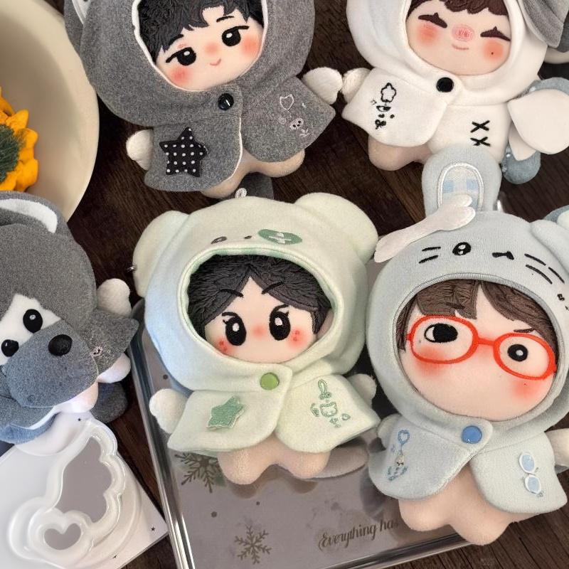 10cm Cotton Doll Cape Angel Fantasy Series Star Print Adorable Doll Cloak for Mini Doll Dress Up Hobbyist Gift Decoration