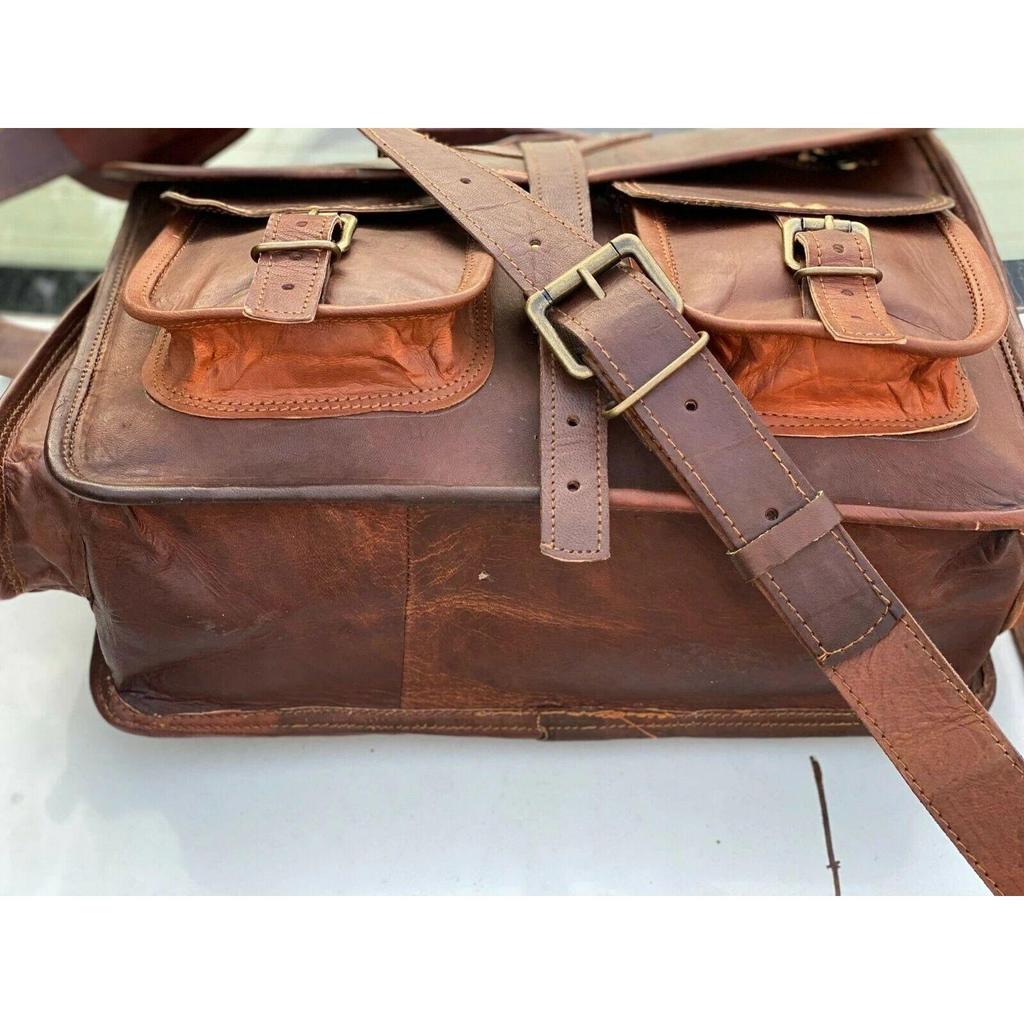 Herren Messenger Laptop Vintage Aktentasche Tasche Leder