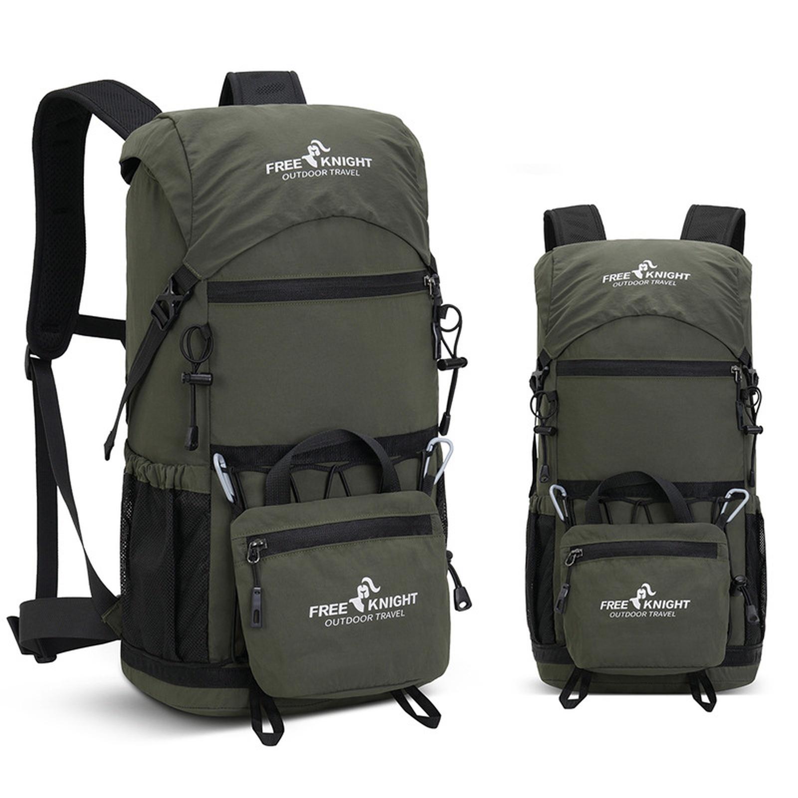 

30L Рюкзак для скалолазания с маленькой сумкой, для активного отдыха, путешествий, пеших походов, треккинга, кемпинга, большой, альпинистский, спортивный, багажный, рюкзак One Size армия зеленый