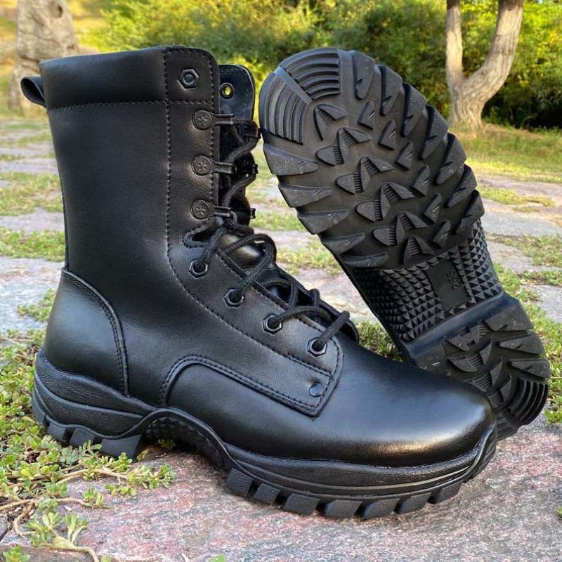 

Чоловічі водонепроникні чорні шкіряні тактичні черевики 42
