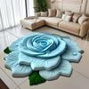 Washable Special-shaped Flower Carpet Soft Absorbent Bathroom Floor Mat Non-slip Creative Blanket for Living Room Bedroom
