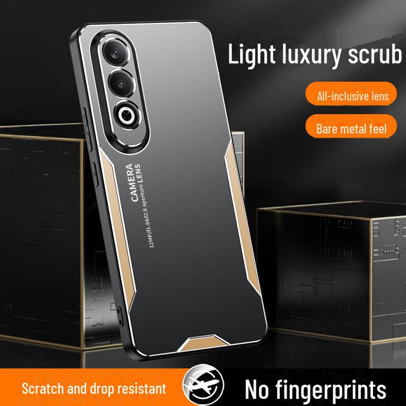 Metal Protective Case for Oppo K12, K11x, K9s, and K7x Phones - All-Inclusive Anti-Fall Frosted Design