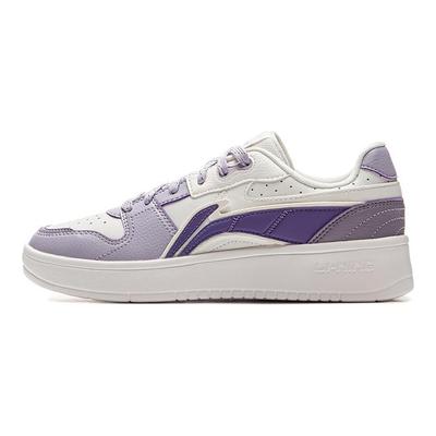 Li Ning Sycee Coverage Lightweight And Breathable Low Top Skateboard Shoes Women's White Purple AGCU516-1