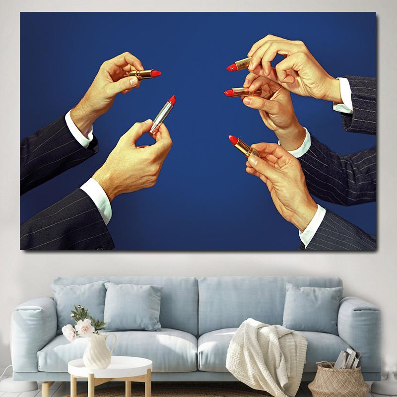 

Modern Fashion Posters Lipstick Toilet Magazine Photography Decorative Painting for Living Room Wall Art Decoration 21X30CMNo Framed