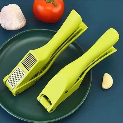 Dual Function Garlic Press Tool For Mashing And Slicing Garlic Vegetable Chopper Squeezer For Home Kitchen Cooking Gadget Masher