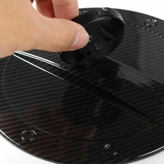 Carbon Fiber Door Fuel Tank Gas Cap Decor Cover Trim for Chevrolet Camaro 2017+