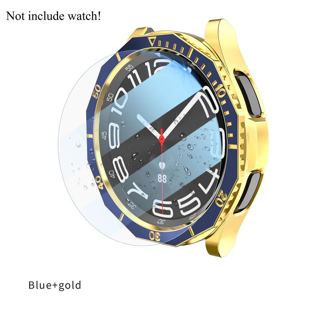 3 In 1 Case+Bezel Ring+Glass Film For Samsung Galaxy Watch 6 Classic 47MM 43MM Screen Protector Galaxy Watch 6 Classic Bumper