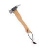 Ciocan de camping mini mâner din lemn cap gaură design ciocan multifuncțional portabil cu șnur