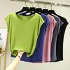 Women's Modal Round Neck Sleeveless T-shirt Summer Thin Solid Color Casual Bottoming Shirt Large Size Loose and Thin Top