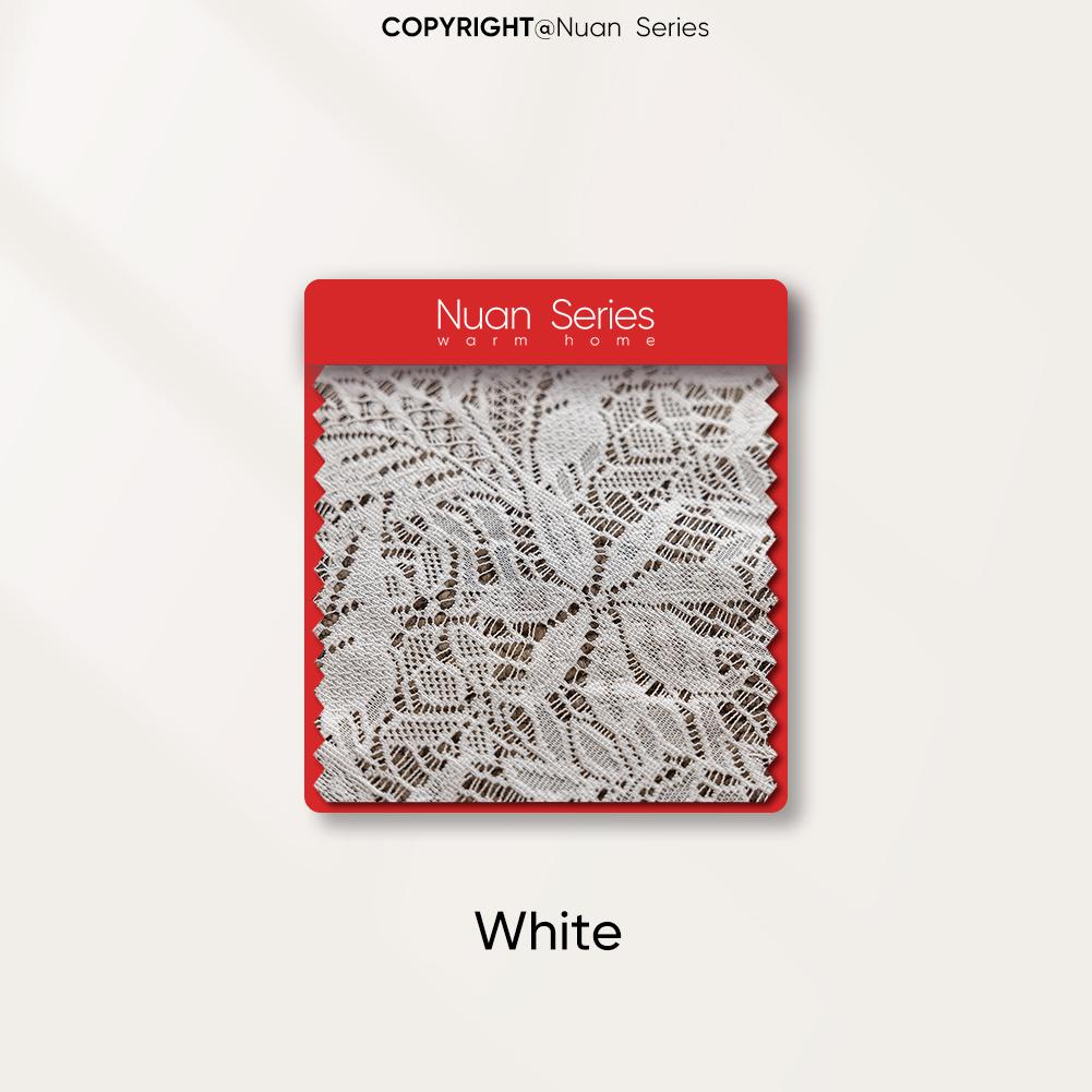 

1 шт., серия Nuan, белая прозрачная Тюлевая марлевая кружевная занавеска, оконная занавеска, прозрачная занавеска для домашнего декора W100cm x L130cm