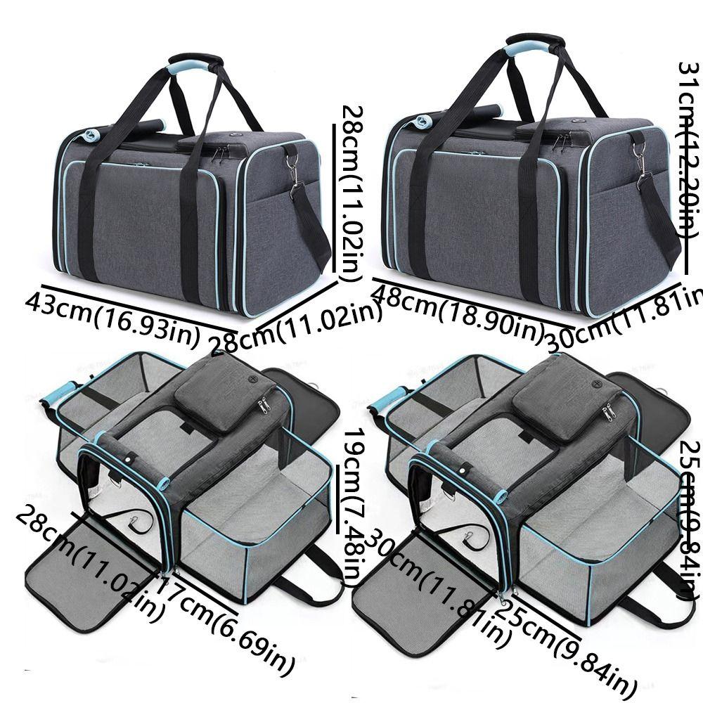 Multifunctional Expandable Cat Carrier Bag Breathable Foldable Pet Travel Carrier Reversible Pet Backpack for Cat Dogs