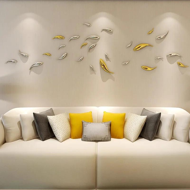 Creative 3D Wall Decorations Fish Living Room TV Background Wall Sofa Pendant Senior Wall Decoration Fish Home Decorations