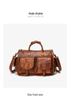 Strukturierte Lässige Herren-Umhängetasche aus Echtem Leder - Schultertasche auspflanzlich gegerbtem Leder für Business und Freizeit.