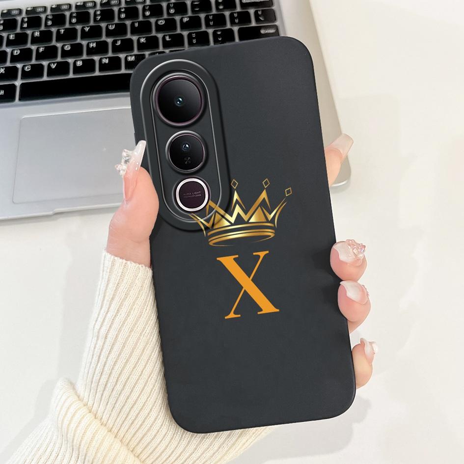 For Vivo V50 Lite Case 2025 Cute Crown Flower Letters Soft Silicone Matte Shockproof Cover For Vivo V50 V2427 V 50 V50Lite Funda
