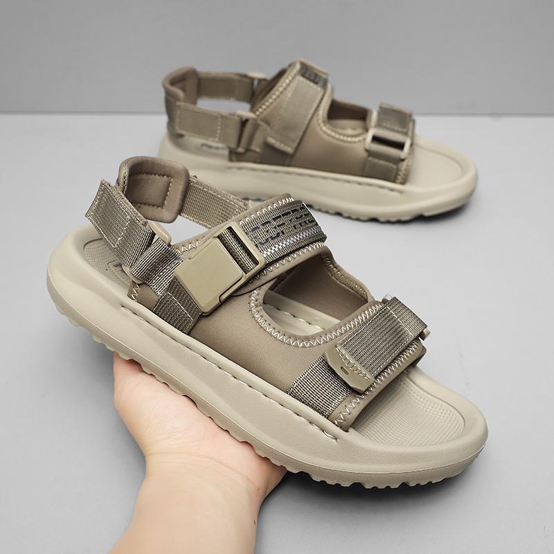 

Fashion Brand Hot Sale Mens Sandals Leather Soft Flats Comfortable Casual Sandals Summer Outdoor Breathable Fashion Beach Vacation Shoes 38