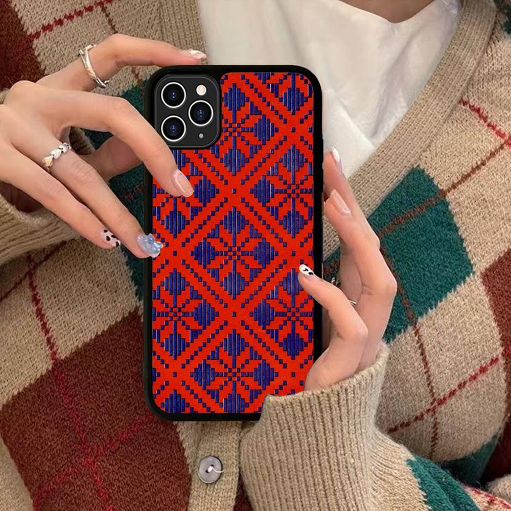 U-Ukraine Ornament Pattern Phone Case Silicone PC+TPU For For IPhone 11 12 13 14 15 16 Plus Pro Max Cover