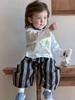 Completo Primaverile per Neonati Maschietti: T-shirt Carina a Cartoni Animati e Pantaloni Casual Versatili, Set Due Pezzi Stile Coreano per il Primo Compleanno
