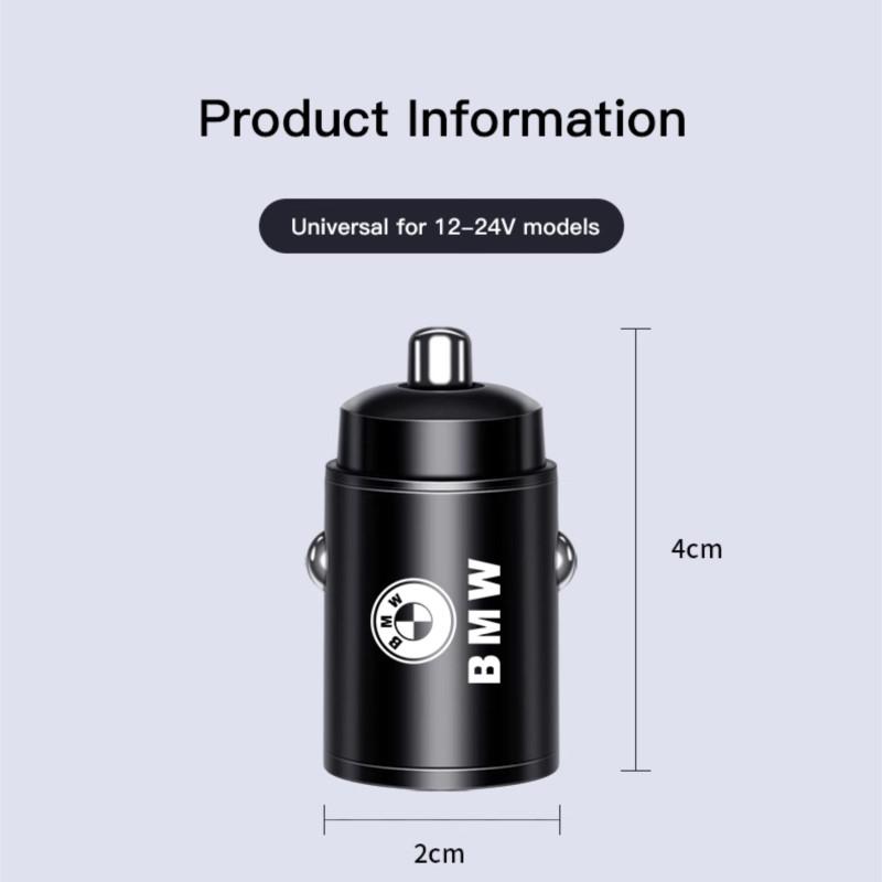 BBIH8 For BMW X1 X2 X3 X5 X4 X6 X7 iX3 F20 F10 F07 E70 Car Charger USB Type-C Phone Hidden Fast Charging Convert Plug Auto Sticker